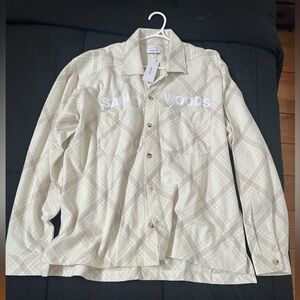 Saintwoods Off-White Unlined Shirt |  Size: XL | Orig:$210